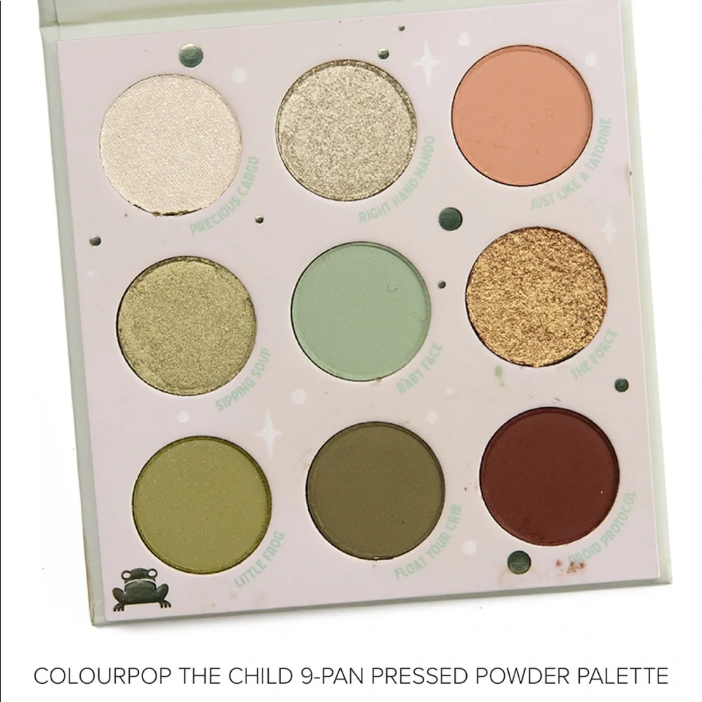 ColourPop The Child 9-Pan Pressed Powder Palette limited edition NIB Mandalorian